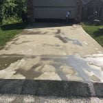Residential driveway before