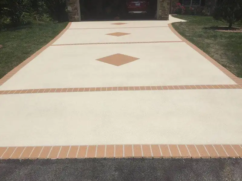 Decorative concrete coating residential driveway Tennessee